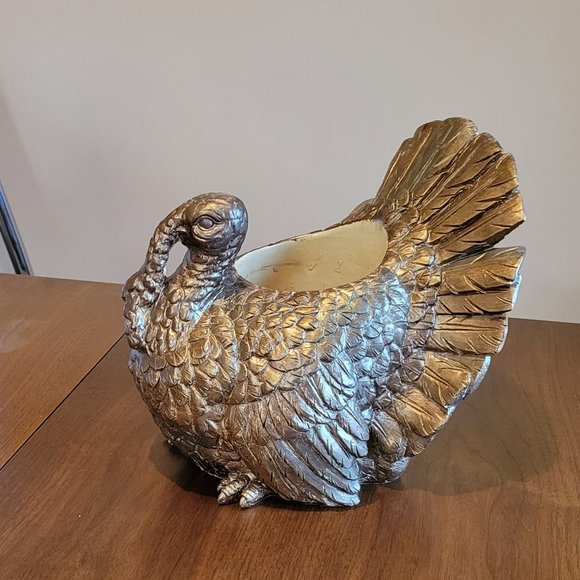 Large Outdoor Turkey Planter Candle Holder Rare made of Resin Vintage NOS - Picture 6 of 12